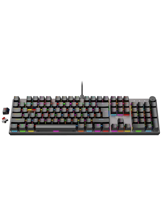 Mexanik  o'yin klaviaturasi MK009 Pro,MeeTion, 104 tugma, geymerlar uchun, RGB yoritgichli