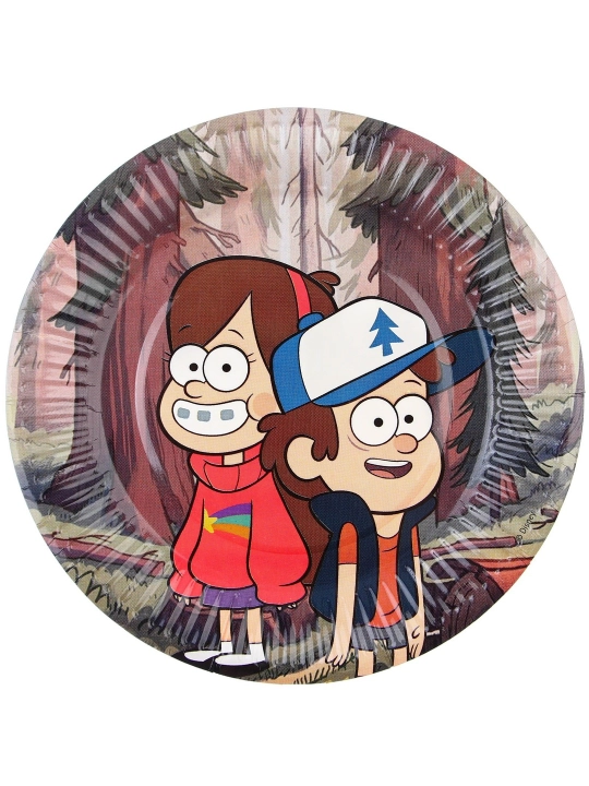 6 kishilik qog'oz dasturxon to'plami "Tug'ilgan kuningiz bilan", Gravity Falls - 