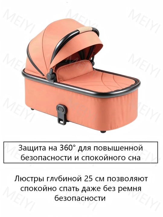 Коляска с люлькой для младенца, люлькой и сиденьем