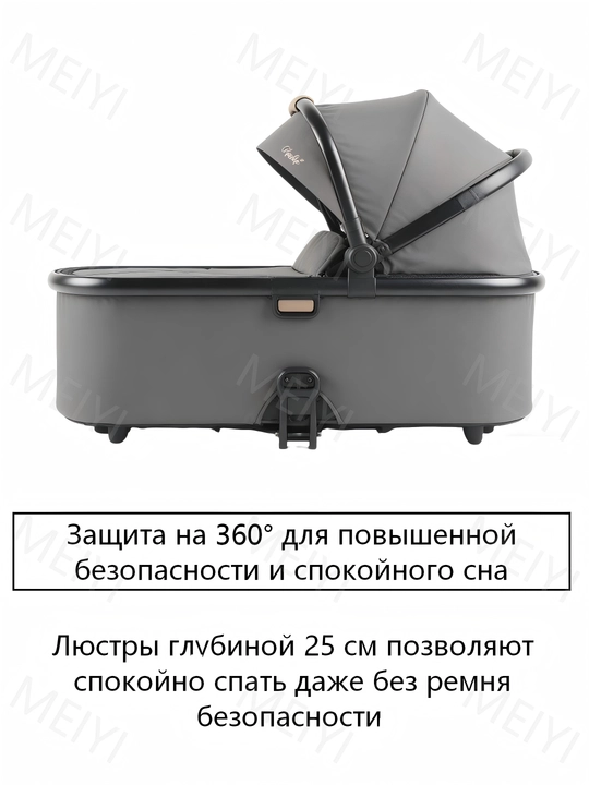 Коляска с люлькой для младенца, люлькой и сиденьем