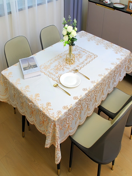 PVC oltin bosma choy stol uchun taglik va dasturxon / mehmonxonalar / restoranlar uchun