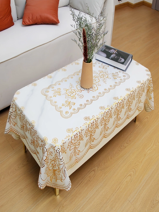 PVC oltin bosma choy stol uchun taglik va dasturxon / mehmonxonalar / restoranlar uchun
