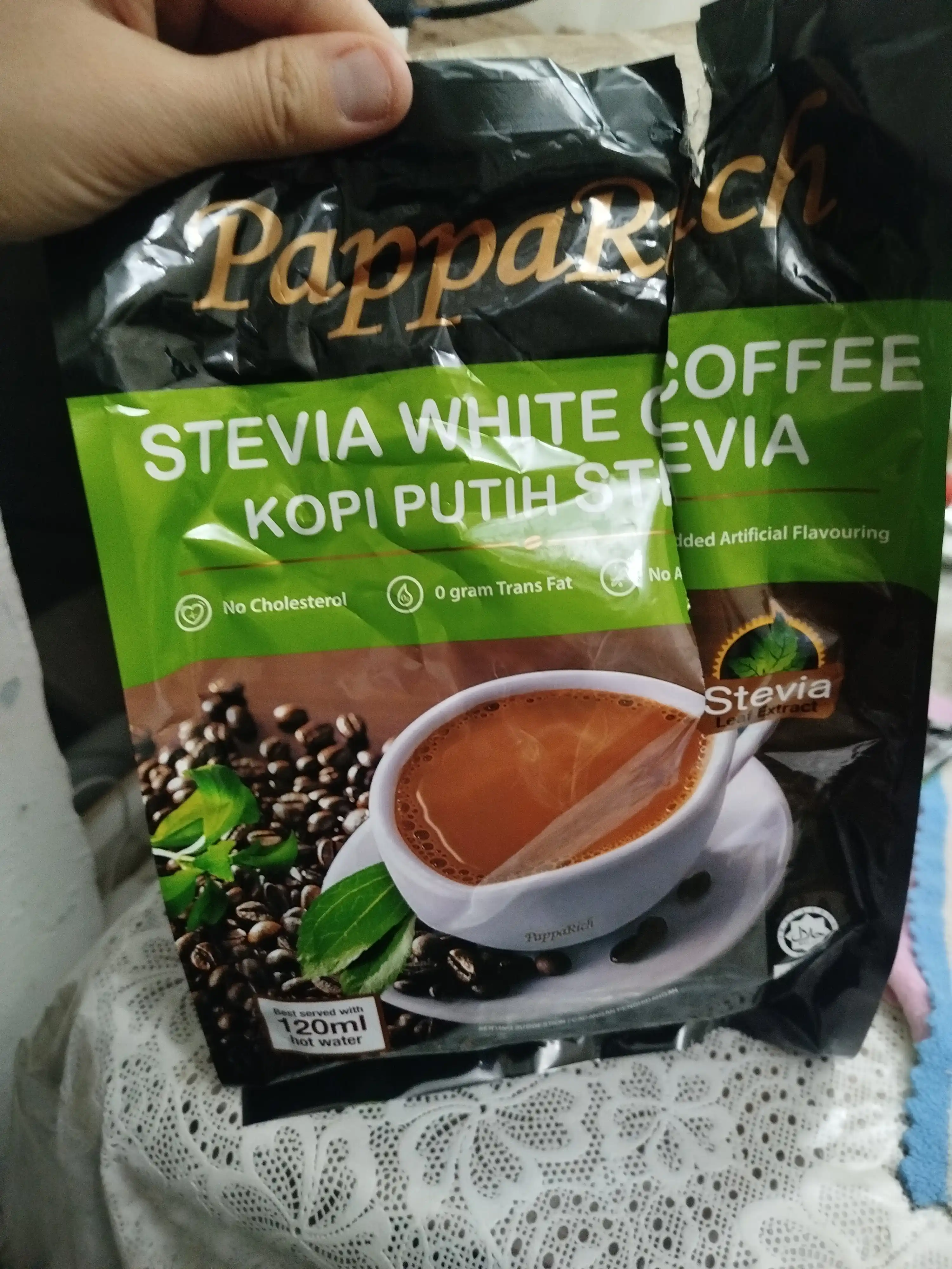 PappaRich  STEVIA oq qahvasi - steviya bilan oq qahva