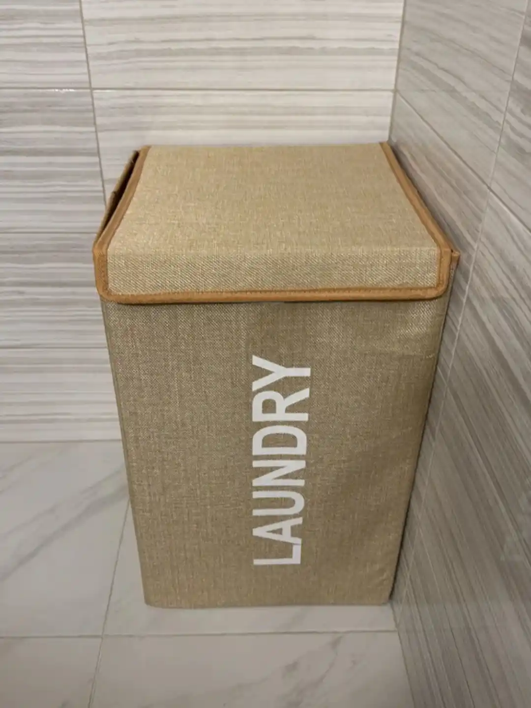 Корзина для белья с крышкой Laundry — органайзер для хранения, складная