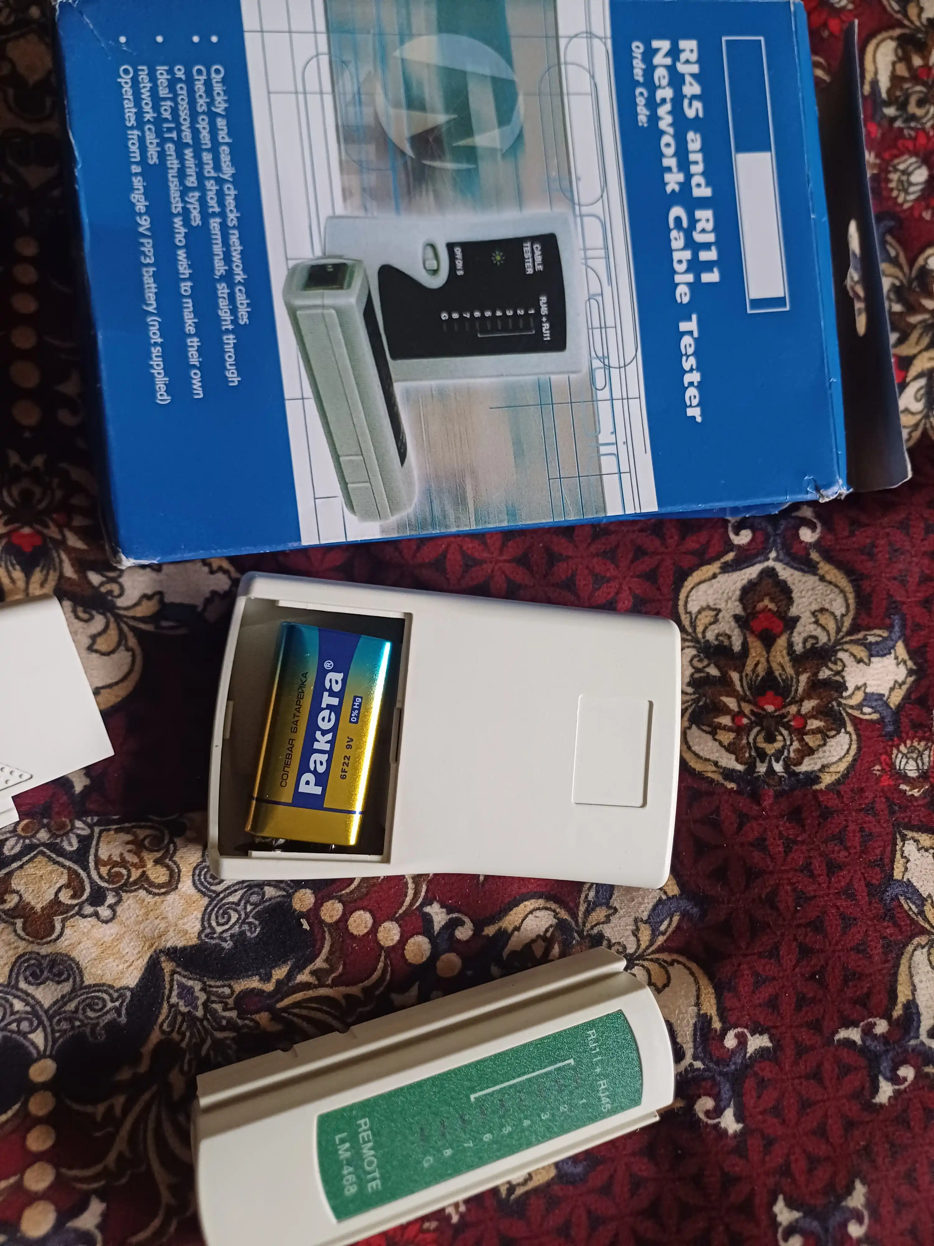 Лан тестер, для проверки сетевого кабеля RJ45 - RJ11