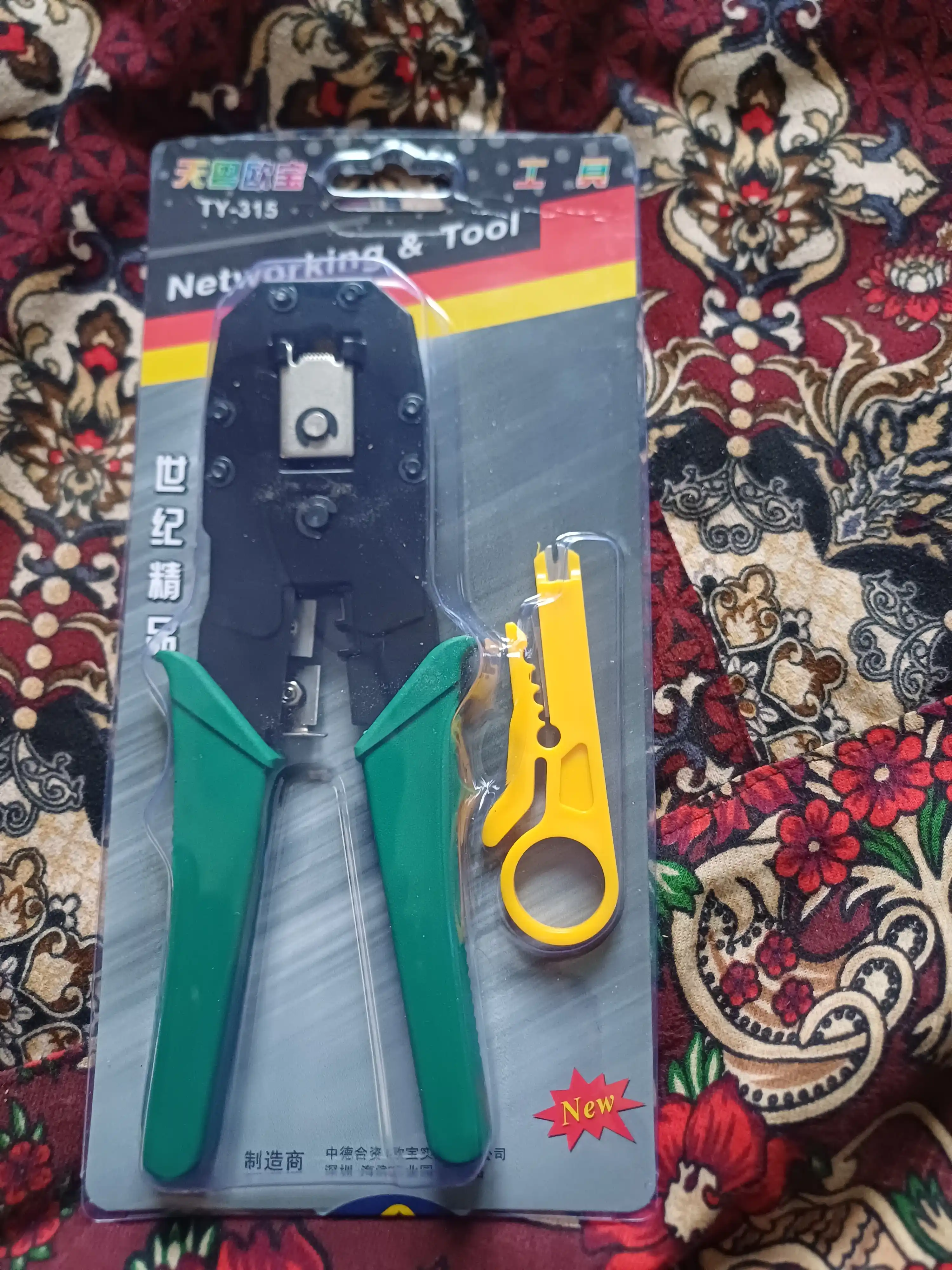 Simlar, kabellarni qisish uchun RJ-45, RJ-11, RJ-12 qisqich asboblari, krimper