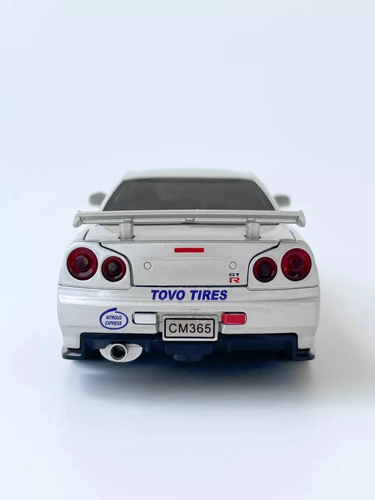 Модель Nissan GTR-34 Skyline, масштаб 1/32, железная, звуковая, светящиеся и открывающиеся