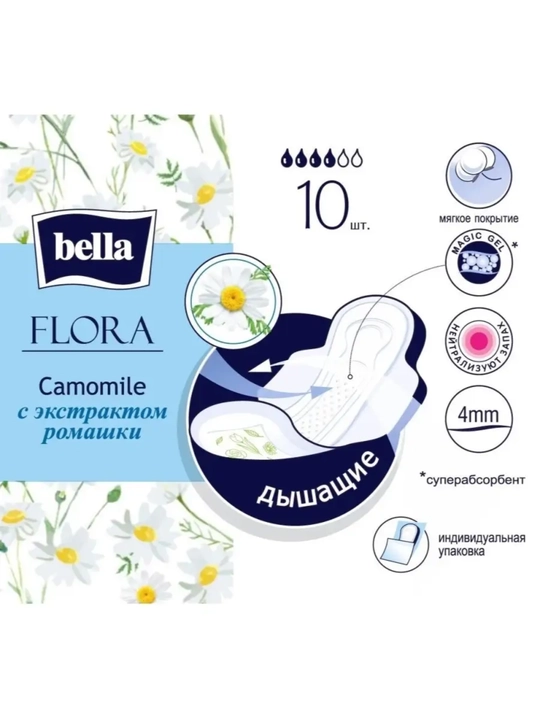 Bella Flora Panty kundalik ayollar prokladkalari, 70 dona