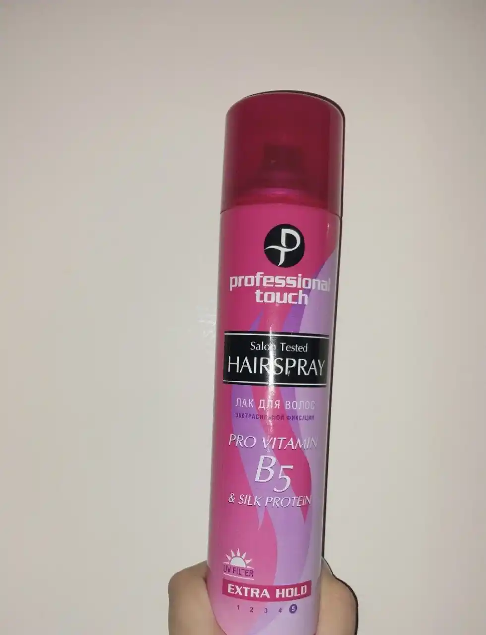 Лак для волос Professional Touch vitamin B5 & Silk Protein, экстрасильная фиксация, 265 мл