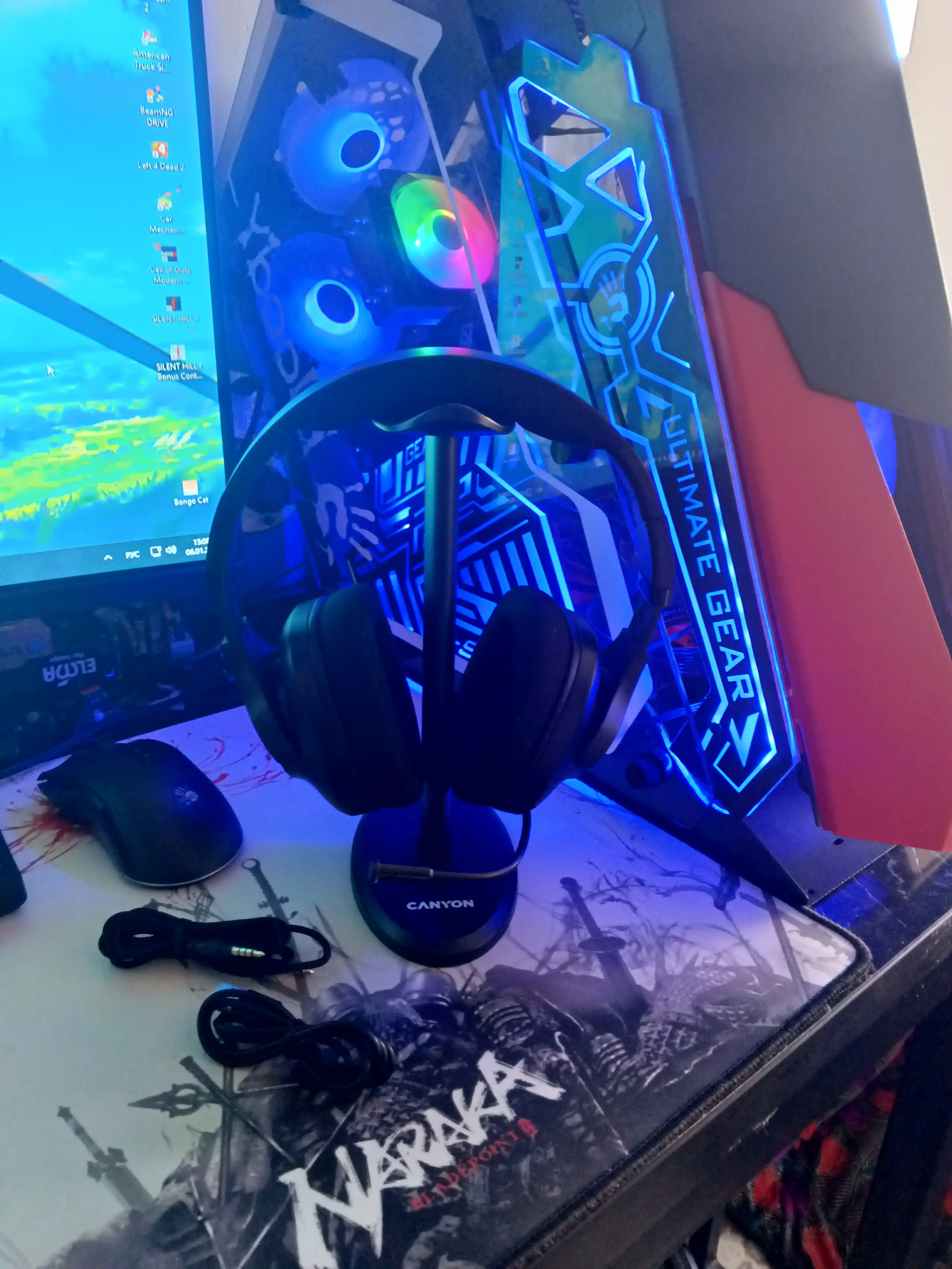CANYON Ego GH-16 simsiz o‘yin quloqchinlari, mikrofonli quloqchinlar, sovg‘a tagligi