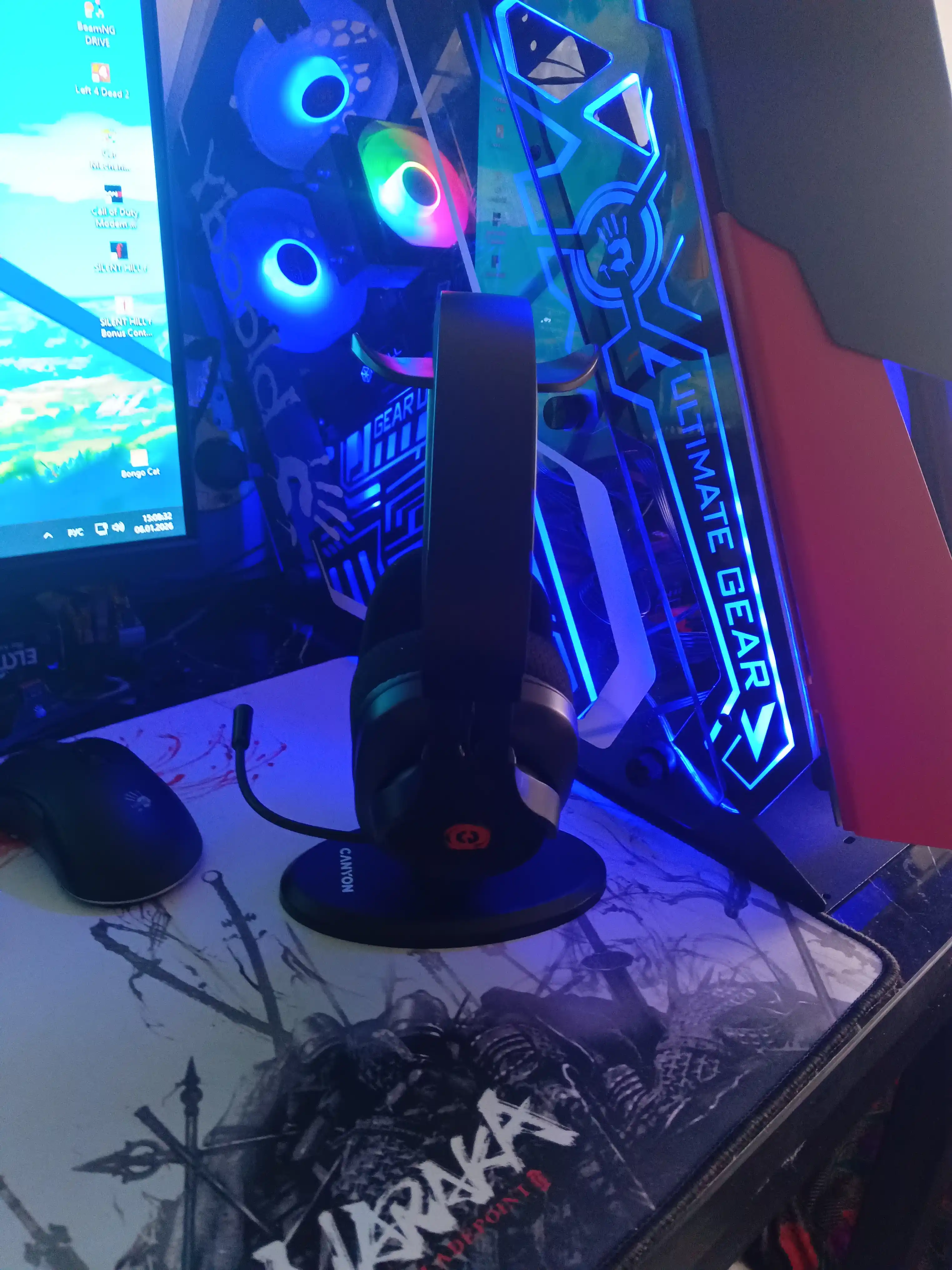 CANYON Ego GH-16 simsiz o‘yin quloqchinlari, mikrofonli quloqchinlar, sovg‘a tagligi