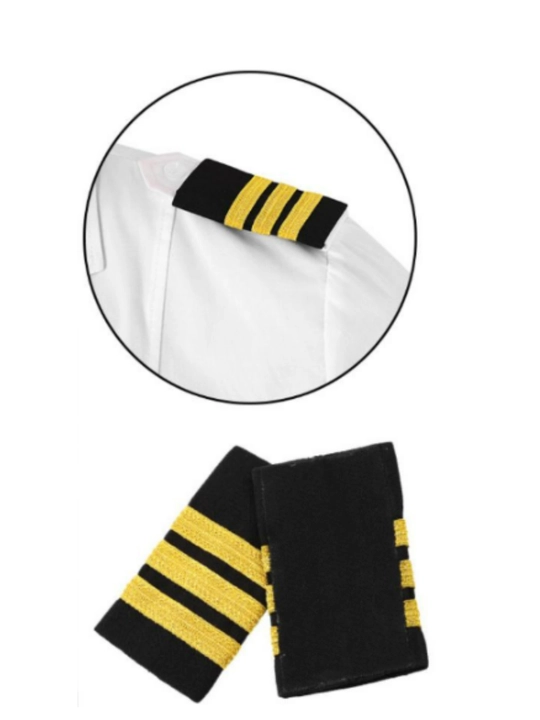Pilot Pogoni – 3 Liniyali Qora/Oltin, juft