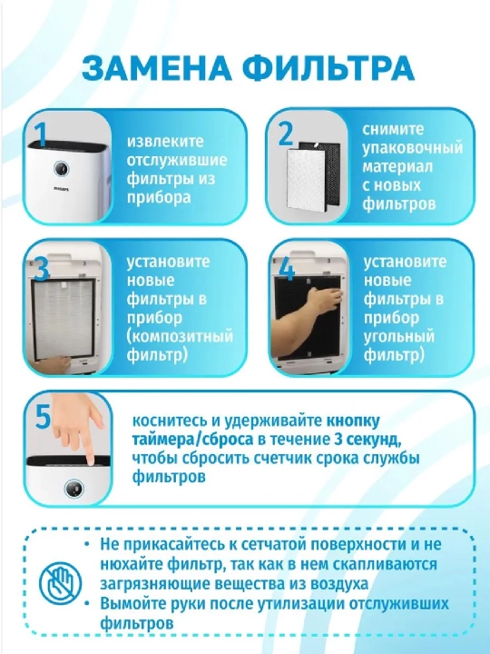 Philips AC2729, AC2721 va AC2726 havo tozalagich uchun FY1410 va FY1413 filtrlar toplami