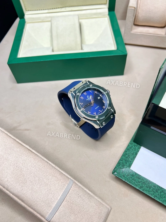 Hublot soati erkaklar uchun remeshok hidli "shokolat" sana ko'rsatkichli sovg'a qutsida