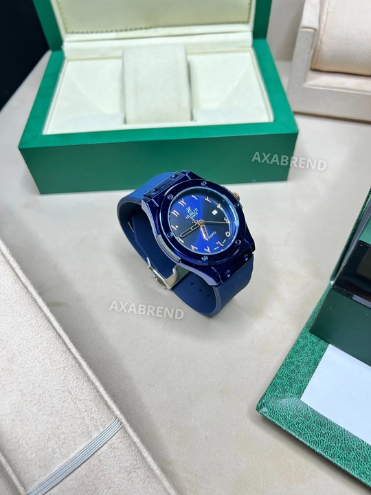 Hublot soati erkaklar uchun remeshok hidli "shokolat" sana ko'rsatkichli sovg'a qutsida