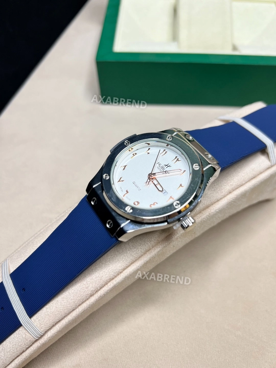 Hublot soati erkaklar uchun remeshok hidli "shokolat" sana ko'rsatkichli sovg'a qutsida