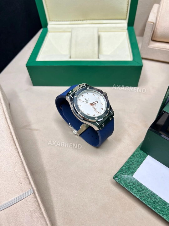 Hublot soati erkaklar uchun remeshok hidli "shokolat" sana ko'rsatkichli sovg'a qutsida