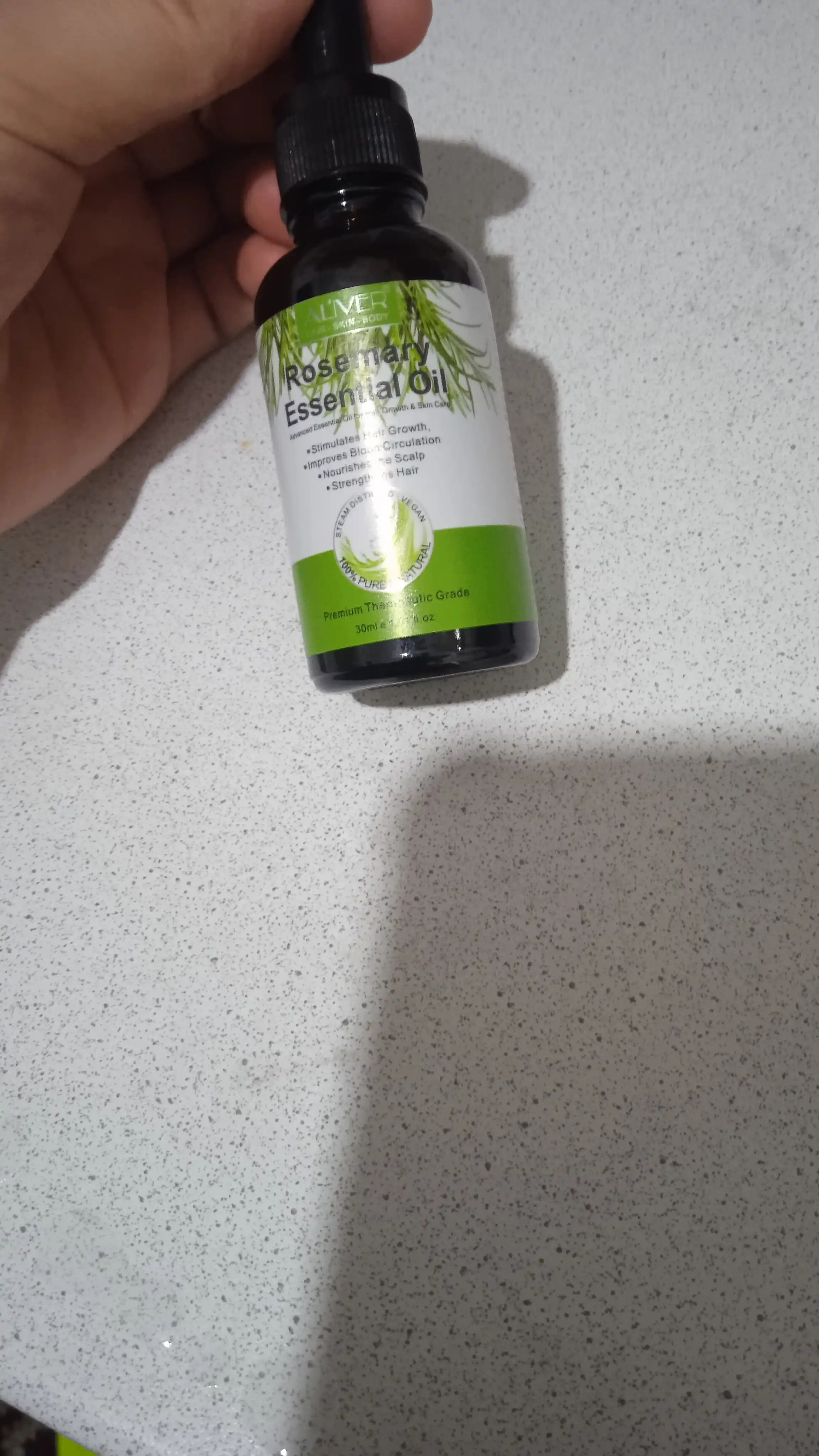 Soch, soqol, tirnoq, teri, kipriklar, o‘sish uchun rozmarin moyi, 17 xil, 60 ml