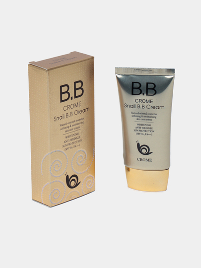 Crome Snail BB ream SPF 50+, 50 ml — ko‘p funksiyali, tonal krem, BB krem, yuz uchun krem
