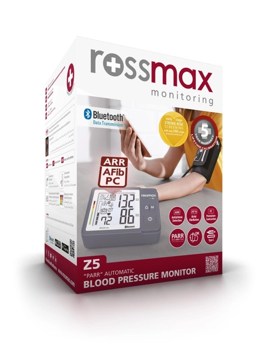Akkumulyatorli avtomatik raqamli tonometr Rossmax Z5, Shveytsariya - 