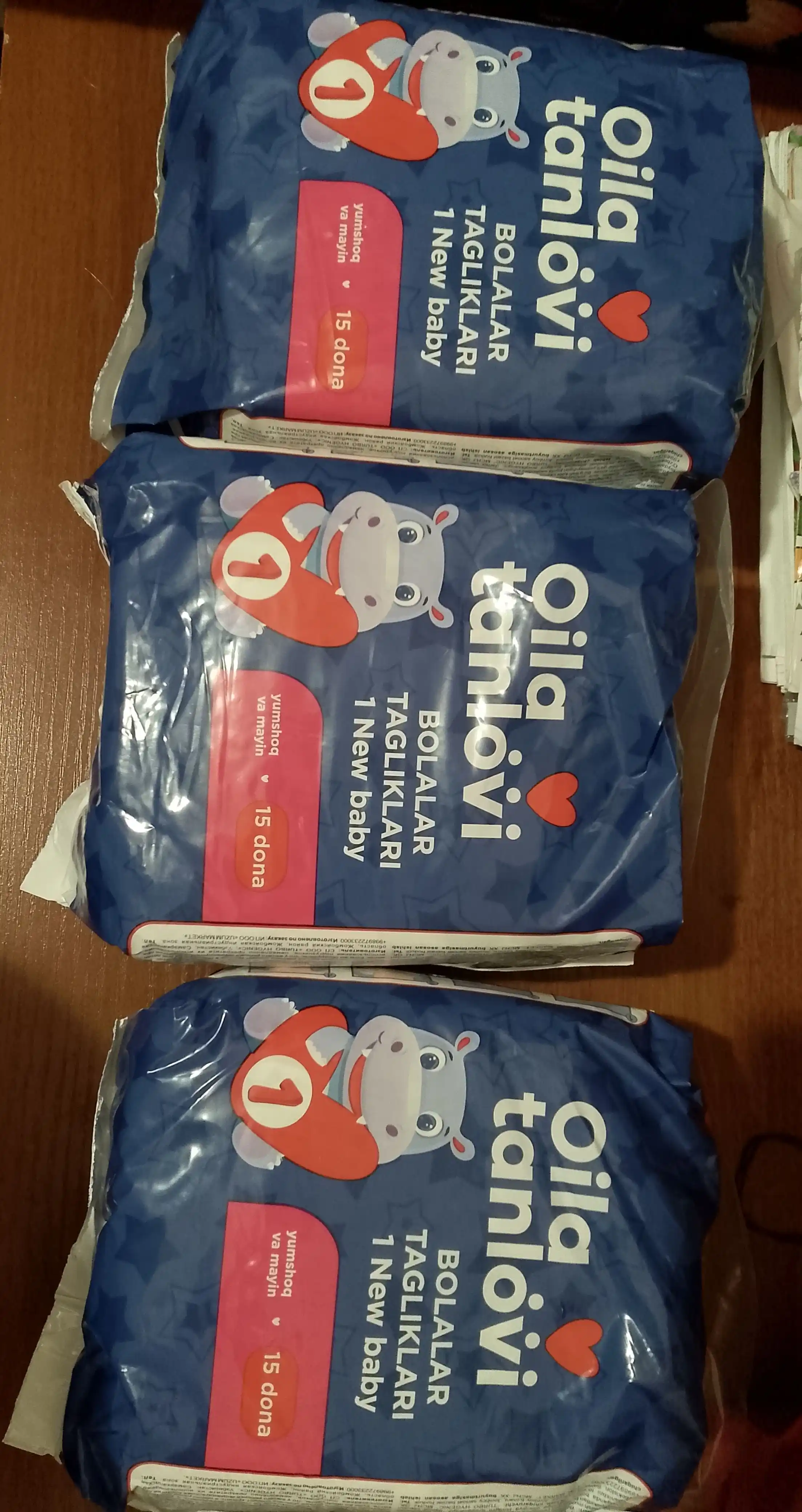 Подгузники Oila Tanlovi, 1 NEW BABY, 15 шт