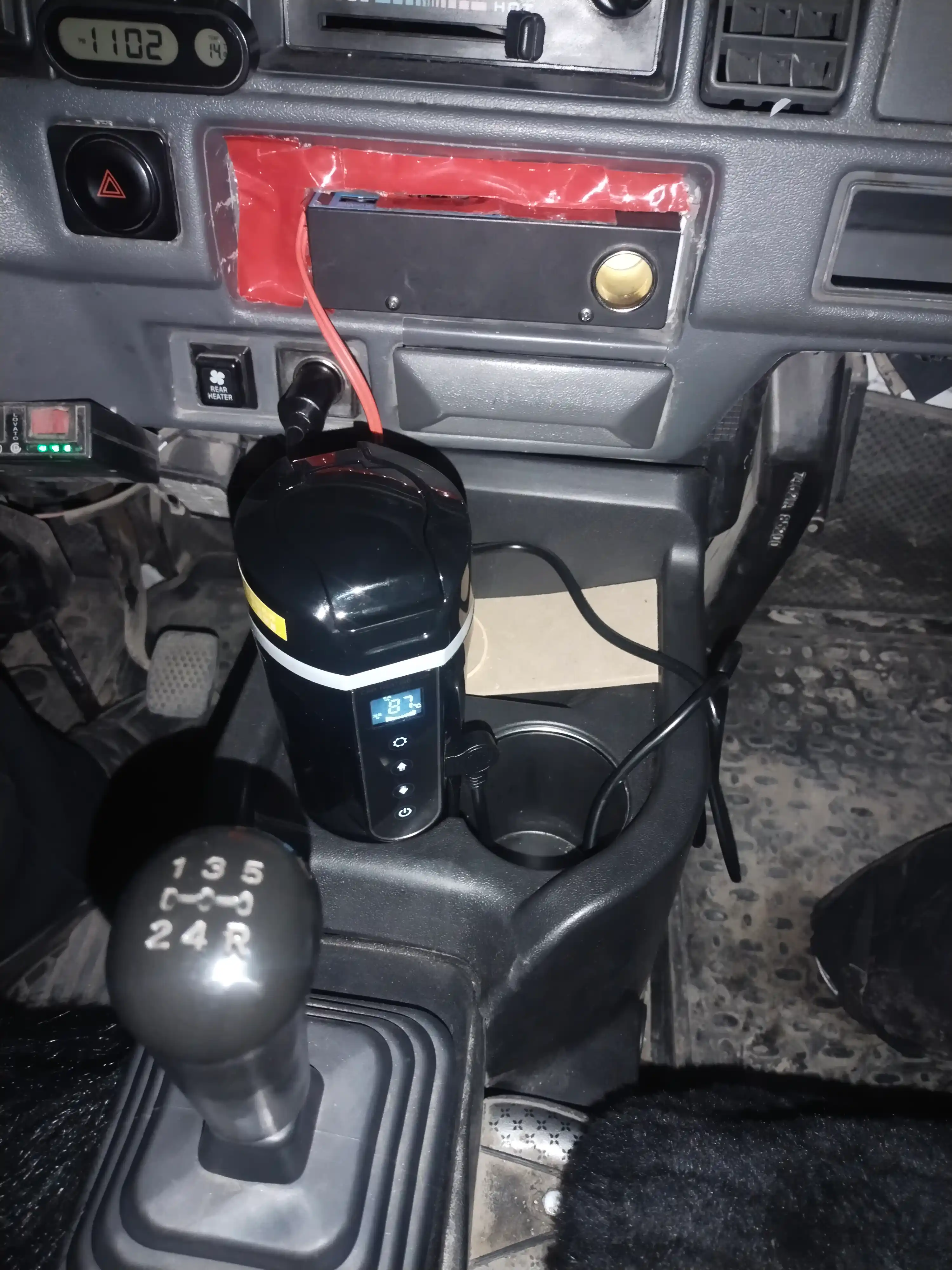 Электрочайник для авто от прикуривателя 12V-24V, 500 мл, с терморегулятором