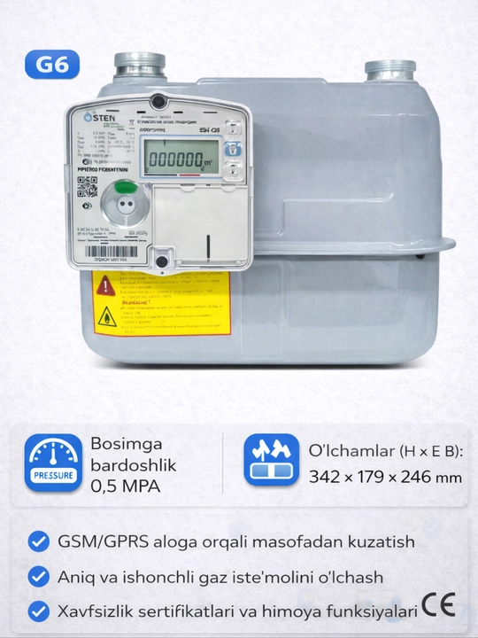 Счетчик газа Osten G4-счетчик газа для бытового использования