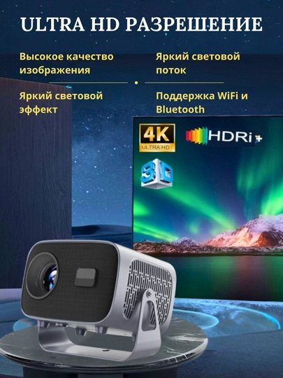 Смарт мини-проектор HY320, для домашнего кинотеатра, Android 11, 1920 * 1080 Full HD Wi-Fi