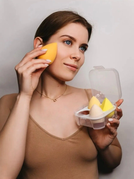 Спонж для макияжа, косметическая губка, губка для лица,4 шт спонж