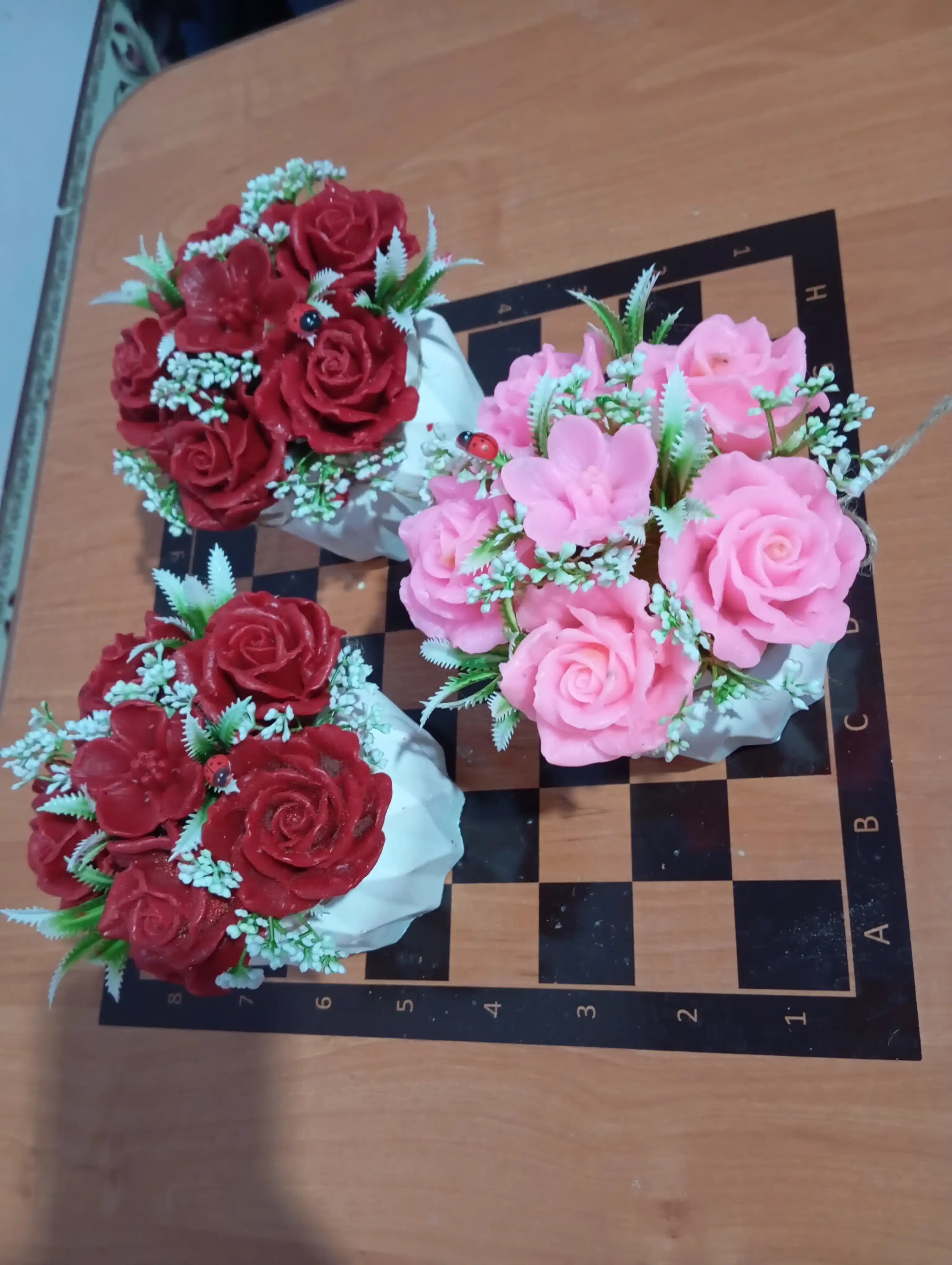Букет из мыла, цветок, искусственные цветы, размеры 14 *14 см
