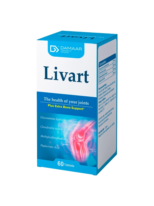 LIVART — для здоровья суставов, при артритах, артрозах и для укрепления костей. Халяль №60