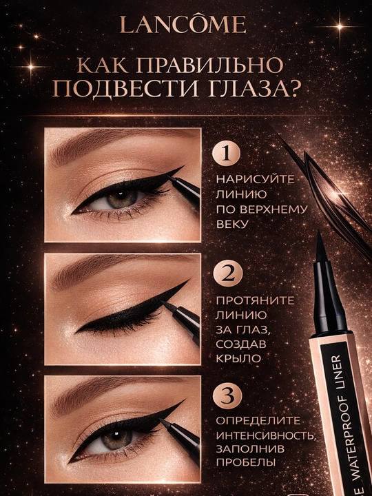 Водостойкий, Долго Держится, Для Идеальных Стрелок — Lancôme Idôle Eyeliner