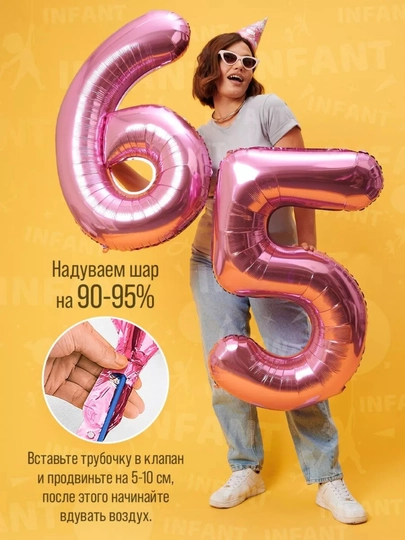 Большой воздушный шар в виде цифры, 1 м, цифры дня рождения, воздушные шары, фотозона