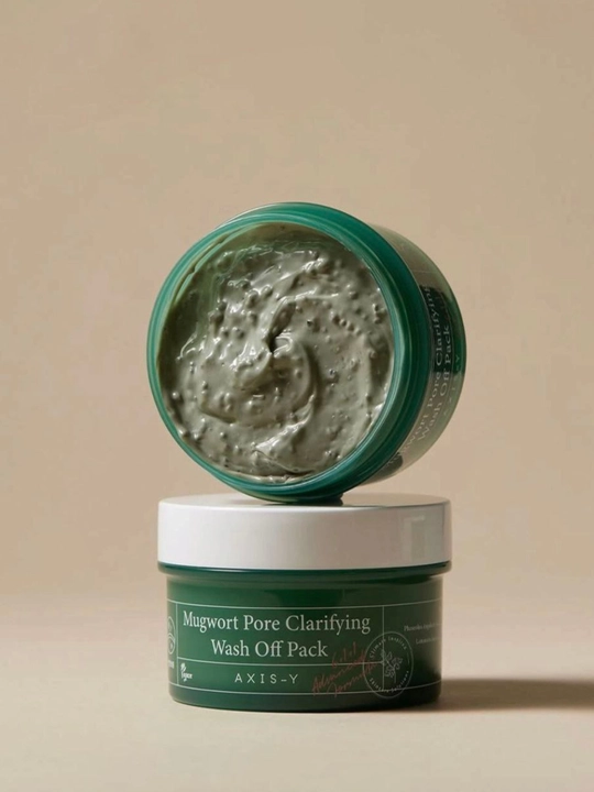 Tozalovchi loydan shuvoqli niqob AXIS-Y Mugwort Pore Clarifying Wash Off Pack, 100 ml