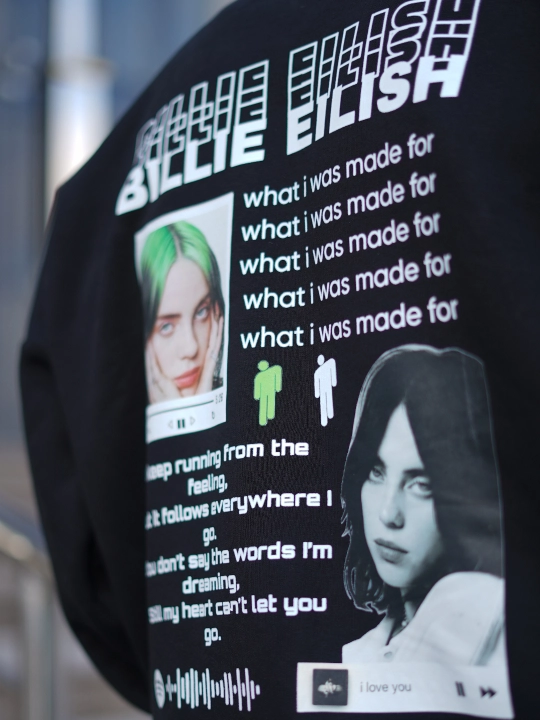 Худи Billie Eilish с DTF принтом – унисекс, мягкий 3-ниточный хлопок