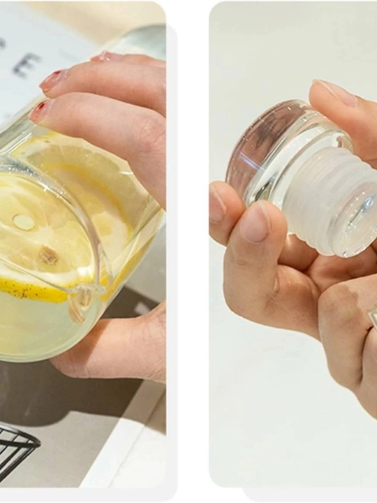 Бутылка для воды, прозрачная со шкалой времени