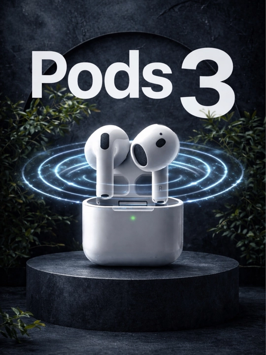 Simsiz quloqchinlar Pods 3, iPhone va Android uchun naushniklar - 