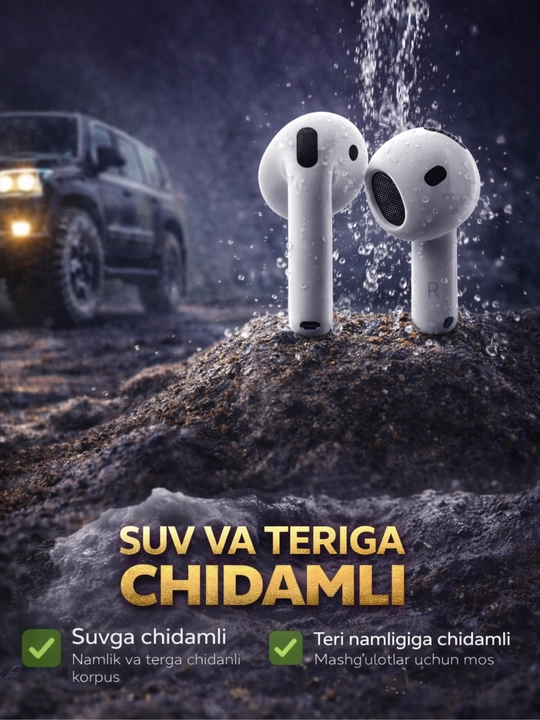 Simsiz quloqchinlar Pods 3, iPhone va Android uchun naushniklar