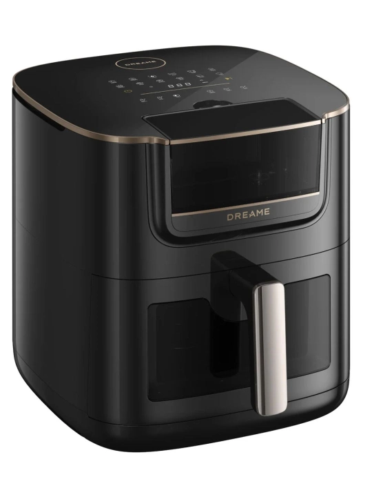 Dreame AF30 Black 7L aerogrill SmartSteam bug‘ texnologiyasi, 2300 Vt, keramika qoplama