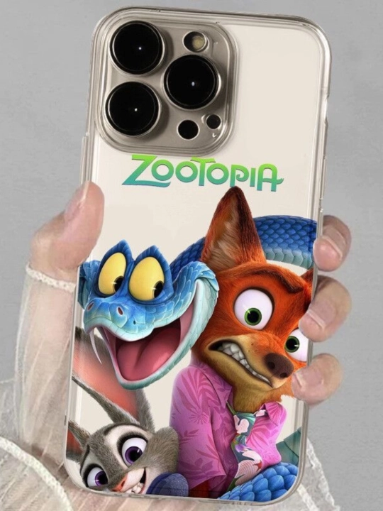 Zveropolis tasvirlangan iPhone chexol XR, XS, 11, 12, 13, 14, 15, 16, 17 Pro, Max