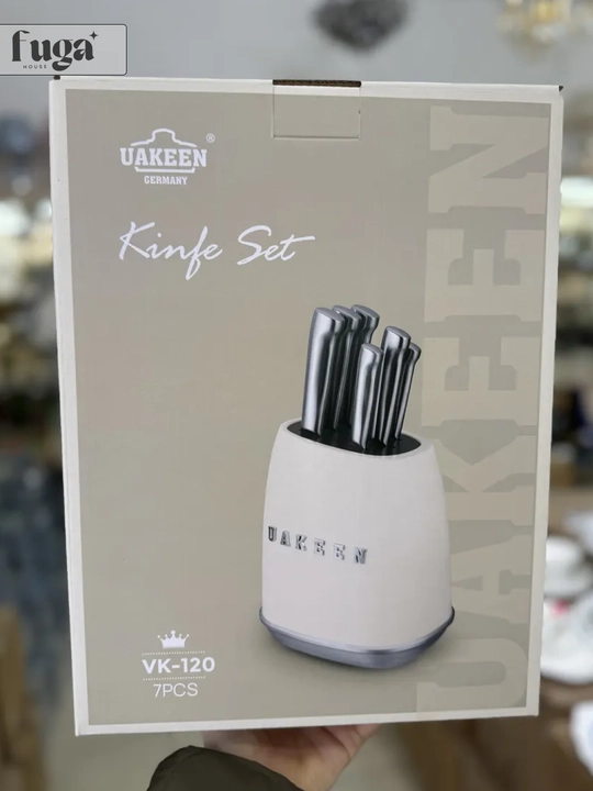 Uakeen 6 qismli oshxona pichog'i to'plami, zanglamaydigan po'latdan yasalgan, Soft-Touch