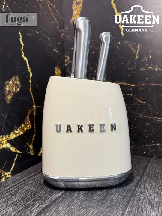 Uakeen 6 qismli oshxona pichog'i to'plami, zanglamaydigan po'latdan yasalgan, Soft-Touch