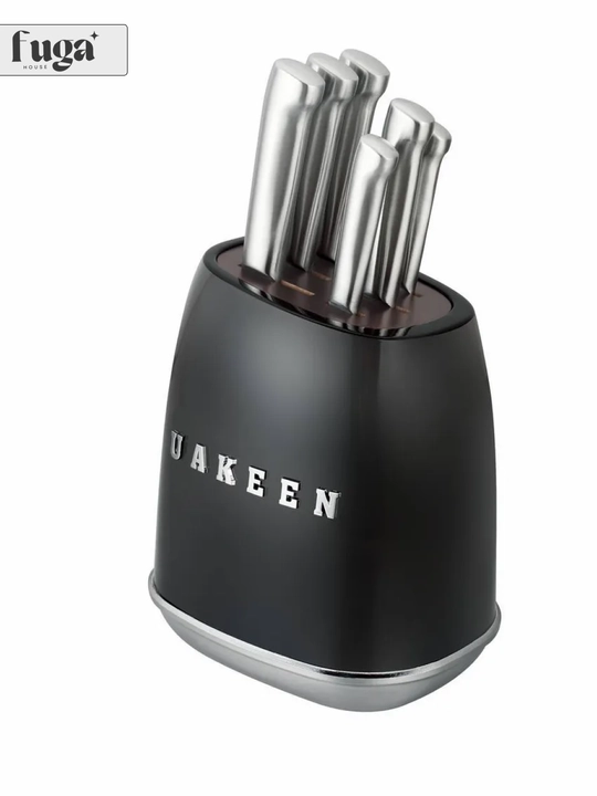 Uakeen 6 qismli oshxona pichog'i to'plami, zanglamaydigan po'latdan yasalgan, Soft-Touch
