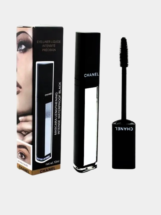 Тушь Chanel Mascara Intense Black, стойкая, удлиняющая и водостойкая 