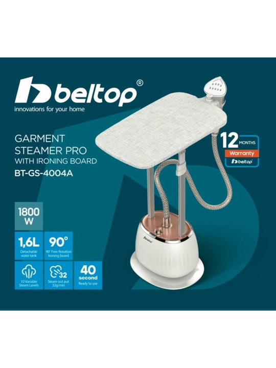 Beltop 1800 Vt professional polli отпариватель, 1.6 l, boshqaruv 10 dan ortiq rejim