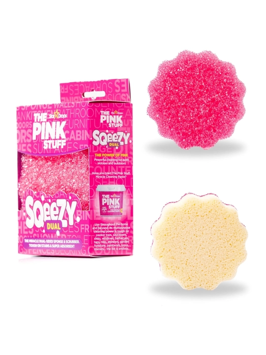 The Pink Stuff Sqeezy— ikki tomonlama tozalash gubkasi va skrabber, dog‘larga qarshi