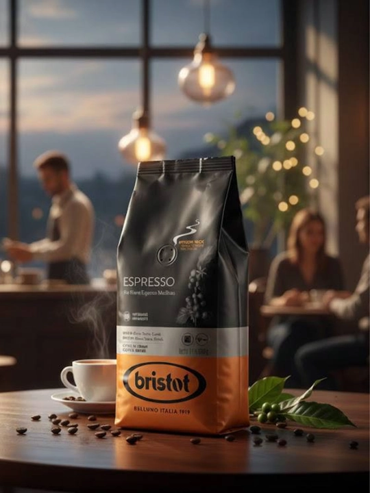 Зёрна кофе Bristot Espresso, энергия и вкус в каждом глотке - 