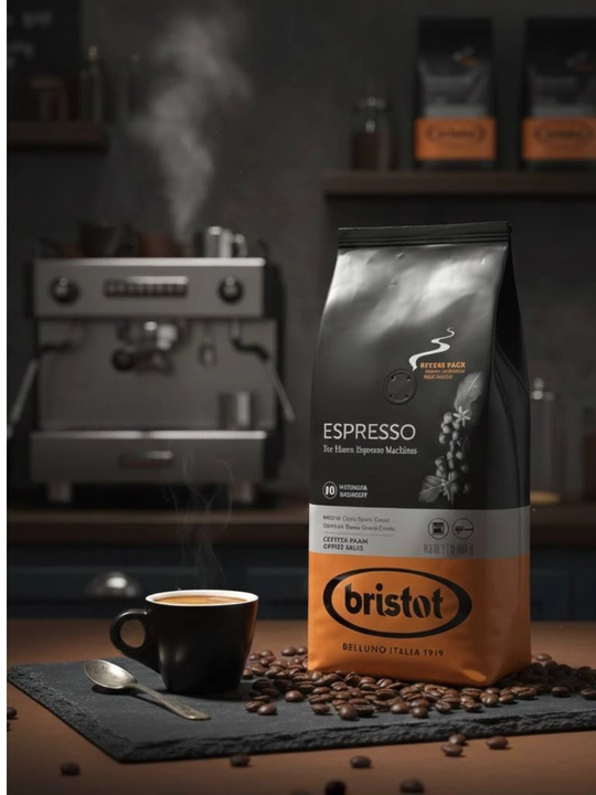 Bristot Espresso qahva donlari, mukammal energiya va tam