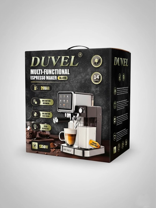 Kofemashina  DUVEL DL-010, DL-018A, 20 Bar bosim va sensor boshqaruv