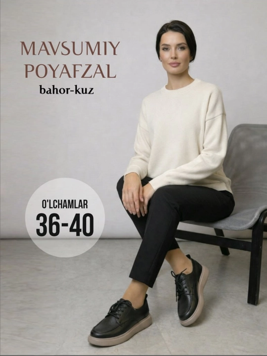 Ayollar mokasinlari, loferlar, ayollar baletkasi, o'qish va ofis uchun mos, o‘lchami 36-40